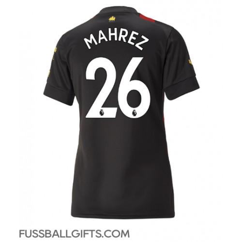 Manchester City Riyad Mahrez #26 Fußballbekleidung Auswärtstrikot Damen 2022-23 Kurzarm